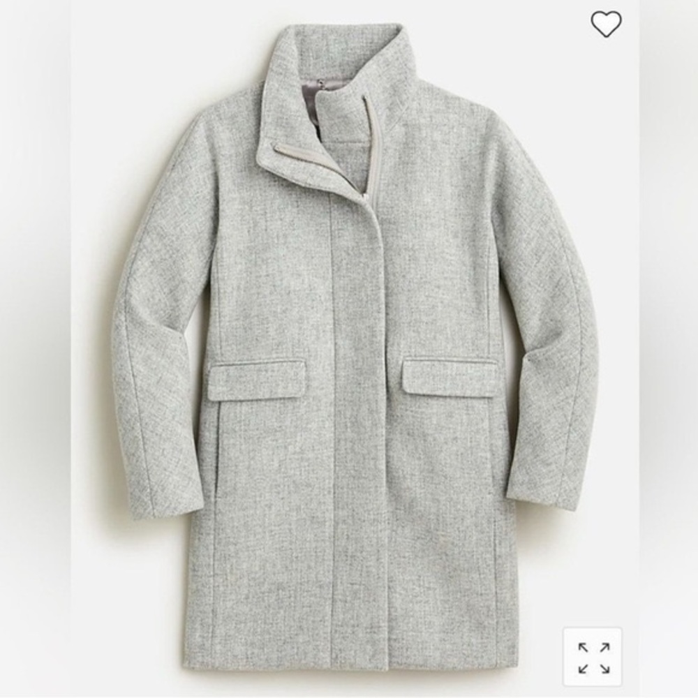 J. Crew Women's Cocoon Coat in Italian Stadium-Cloth in Heather Dusk